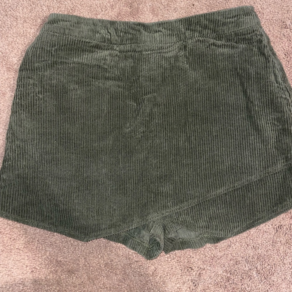 Green Corduroy Skort